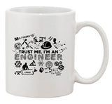 New Trust Me I'm An Engineer Engineering Tools Funny DT Ceramic White Coffee Mug