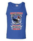 Educate Arm Defend Yourself USA God Bless America Patriotic DT Adult Tank Top