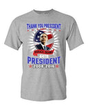 Thank You President Barack Obama 44th President USA Flag Adult DT T-Shirt Tee