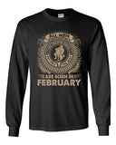 Long Sleeve Aquarius Men Created Equal Best Born In February Adult T-Shirt DT