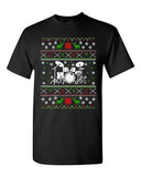 Drums Drummer Music Note Reindeer Ugly Christmas Funny Adult DT T-Shirt Tee