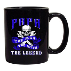 Papa The Man The Myth The Legend Father Dad Funny DT Black Coffee 11 Oz Mug