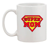 Super Mom Superhero Superpower Mother Gift Funny DT Ceramic White Coffee Mug