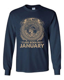 Long Sleeve Adult T-Shirt Capricorn All Men Are Created Best Born In January DT