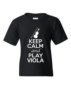 City Shirts Keep Calm And Play Viola Brass Music Lover DT Youth Kids T-Shirt Tee