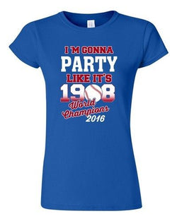 Junior I'm Gonna Party Like It's 1908 Chicago 2016 Baseball Champ DT T-Shirt Tee