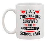 This Teacher Survived 2016-2017 School Year Fidget DT White Coffee 11 Oz Mug