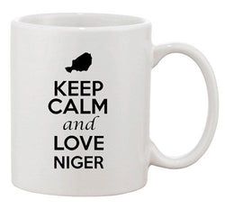 Keep Calm And Love Niger Africa Country Map Patriotic Ceramic White Coffee Mug
