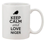 Keep Calm And Love Niger Africa Country Map Patriotic Ceramic White Coffee Mug