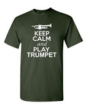 City Shirts Keep Calm And Play Trumpet Brass Music Lovers DT Adult T-Shirts Tee