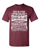 I'm A Proud Father-In-Law Of A Freaking Awesome Daughter DT Adult T-Shirt Tee