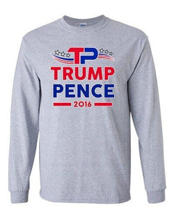 Long Sleeve Adult T-Shirt TP Trump Pence 2016 Vote President USA Election (A) DT