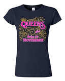Junior Queens Are Born In November Crown Birthday Funny DT T-Shirt Tee
