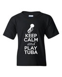 City Shirts Keep Calm And Play Tuba Brass Music Lover DT Youth Kids T-Shirt Tee