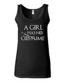 Junior A Girl Has No Costume Funny Halloween Parody Sleeveless Tank Tops