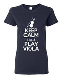 City Shirts Ladies Keep Calm And Play Viola String Music Lover DT T-Shirt Tee