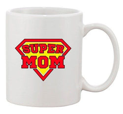 Super Mom Superhero Superpower Mother Gift Funny DT Ceramic White Coffee Mug
