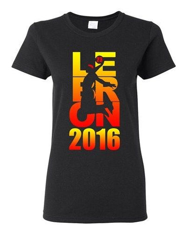 Ladies New 2016 Lebron 23 Cleveland Sports King MVP Basketball DT T-Shirt Tee