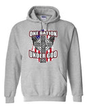 One Nation Under God Cross USA America Flag Patriotic DT Sweatshirt Hoodie