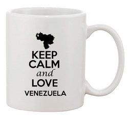 Keep Calm And Love Venezuela Country Map USA Patriotic Ceramic White Coffee Mug