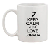 Keep Calm And Love Somalia Africa Country Map Patriotic Ceramic White Coffee Mug