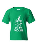 City Shirts Keep Calm And Play Violin Music Lover DT Youth Kids T-Shirt Tee
