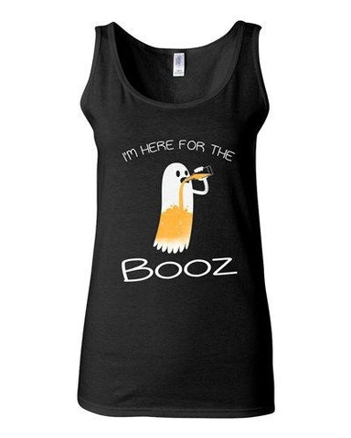 Junior New I'm Here For The Booz Ghost Halloween Funny Sleeveless Tank Tops