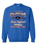 New World Champion 5-Time New England Football Sports DT Crewneck Sweatshirt