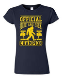 Junior Official Hide And Seek Champion Champ Big Foot Yeti Funny T-Shirt Tee
