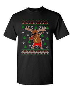 Rudolph Gangsta Thug Reindeer Cool Ugly Christmas Funny Adult DT T-Shirt Tee