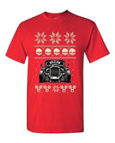 Skull Vintage Car Race Ugly Christmas Holiday Gift Funny Adult DT T-Shirt Tee