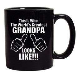 This Is What The Greatest Grandpa Looks Like Funny DT Black Coffee 11 Oz Mug