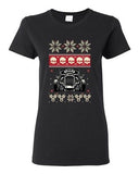 Ladies Skull Vintage Car Race Ugly Christmas Holiday Gift Funny DT T-Shirt Tee