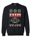 Skull Vintage Car Race Ugly Christmas Holiday Gift Funny DT Crewneck Sweatshirt