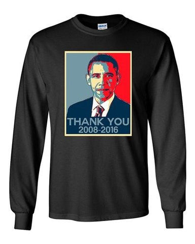 Long Sleeve New Thank You President Obama United States America Adult T-Shirt DT