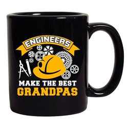 Engineers Make The Best Grandpas Grandfather Funny DT Black Coffee 11 Oz Mug