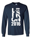 Long Sleeve 2016 Lebron 23 Cleveland King MVP Sports Basketball Ball Fan DT
