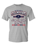 New World Champion 5-Time New England Football Sports DT Adult T-Shirt Tee