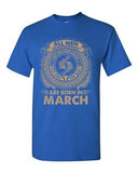 Pisces All Men Are Created Equal Best Born In March Funny Adult DT T-Shirt Tee