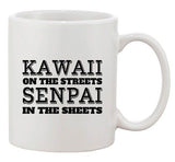 Kawaii On The Streets Senpai In The Sheets Anime DT Ceramic White Coffee Mug