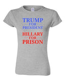 Junior Trump for President Hillary For Prison USA 2016 Political DT T-Shirt Tee