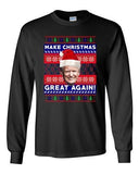 Long Sleeve Adult T-Shirt New Trump President Make Christmas Great Again Xmas DT