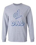 Long Sleeve Adult T-Shirt #1 One Dad Daddy Father's Day TV Comedy Series Funny