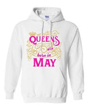 Queens Are Born In May Crown Birthday Funny DT Sweatshirt Hoodie