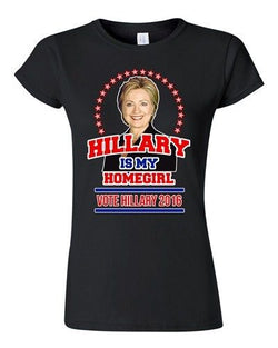 Junior Hillary Is My Homegirl Vote For President 2016 Election DT T-Shirt Tee