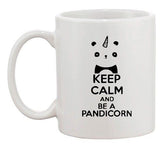 Keep Calm And Be A Pandicorn Panda Unicorn Horn Funny Ceramic White Coffee Mug