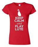 City Shirts Junior Keep Calm And Play Lute String Music Lover DT T-Shirt Tee