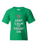 Keep Calm And Fidget On DT Youth Kids T-Shirt Tee