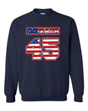 Impeach 45 President Donald USA American Flag Political DT Crewneck Sweatshirt