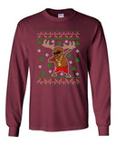 Long Sleeve Adult T-Shirt Rudolph Gangsta Reindeer Cool Ugly Christmas Funny DT